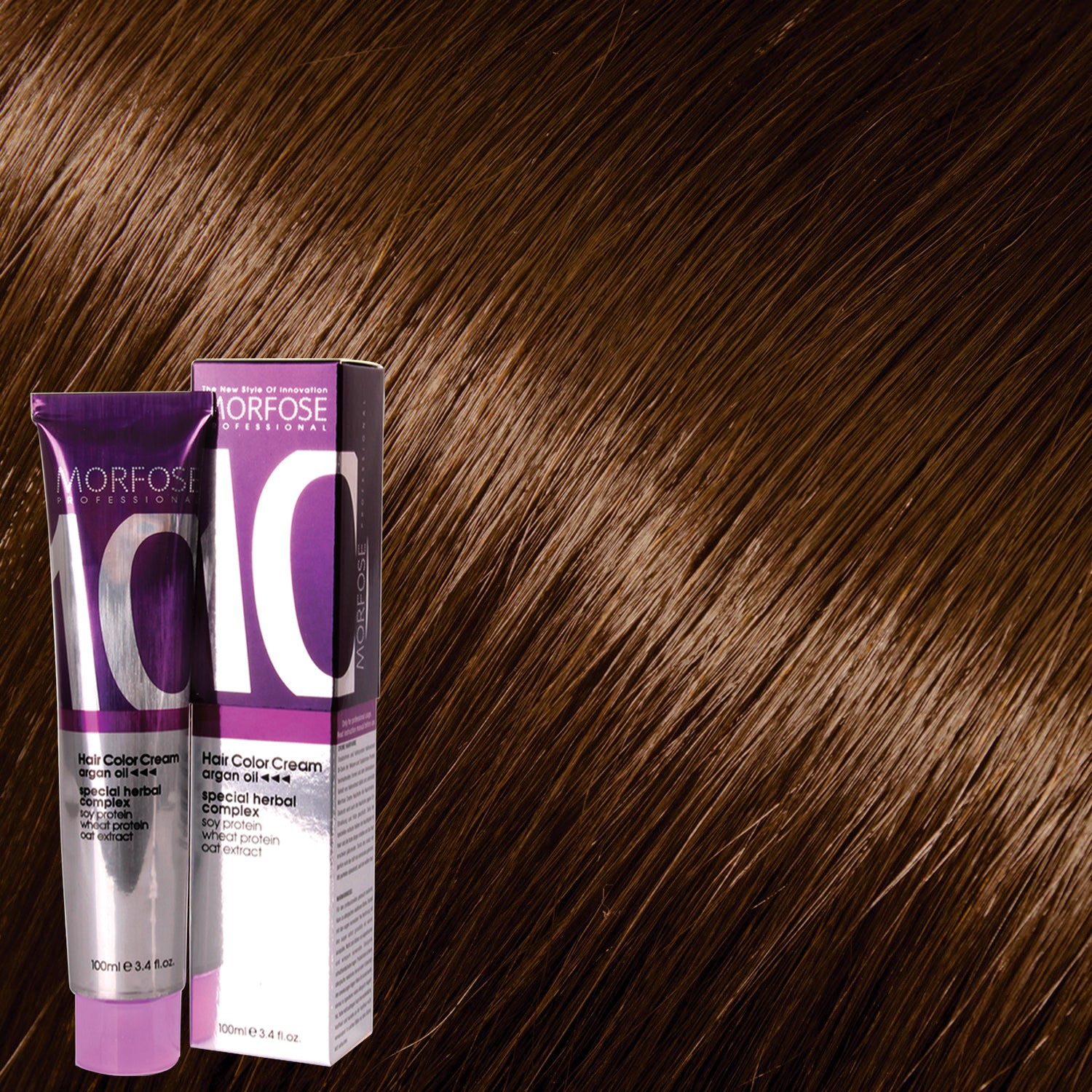 Morfose 10 Hair Color Cream 100ml Caramel Brown 6.77